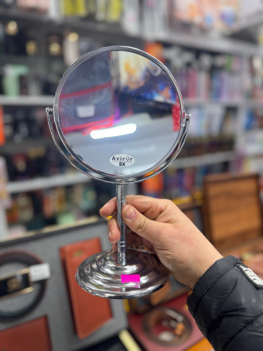 اینه رومیزی / دورو / استیل /سایز بزرگ